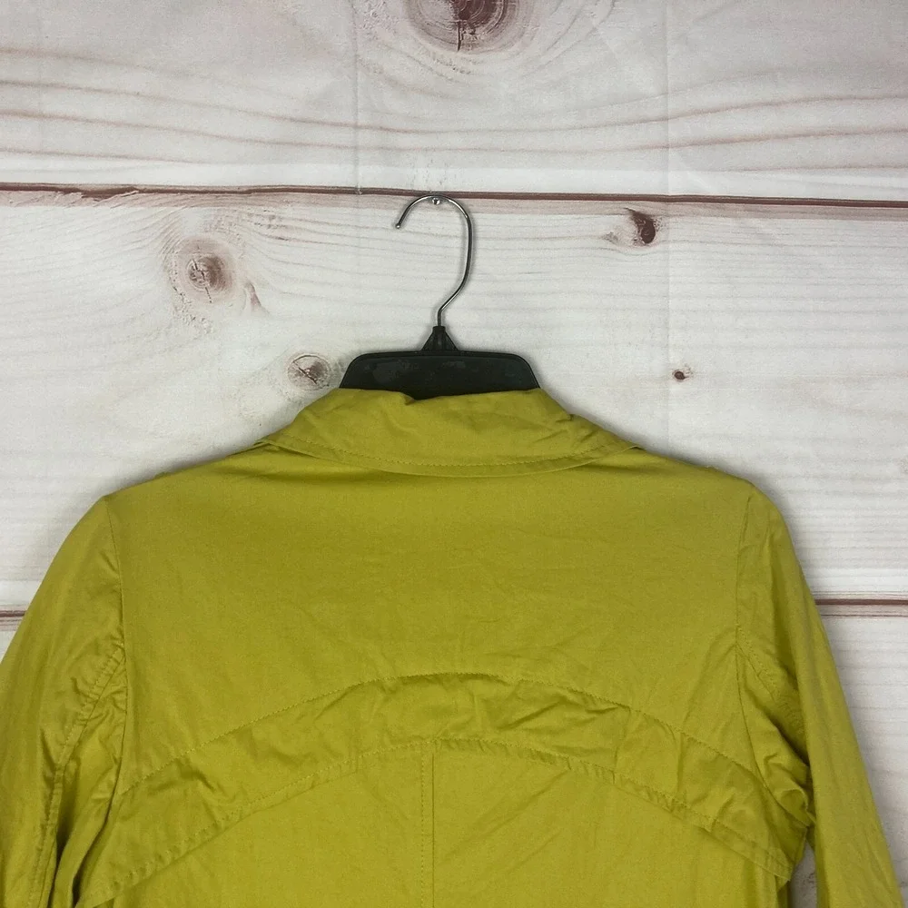 Soft‎ Surroundings Coat Womens XS Green Brixton Trench Long Sleeve Button Front